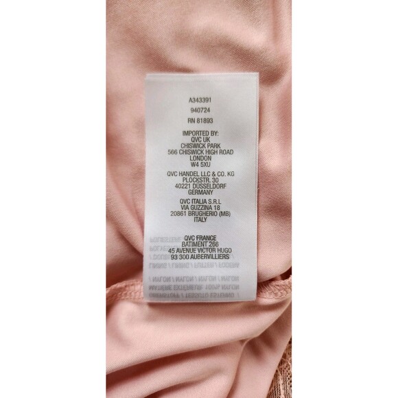 Isaac Mizrahi Live Pink Lace Ruffle Peplum Top Blouse Women’s 14 Bell‎ Sleeve - Picture 4 of 8